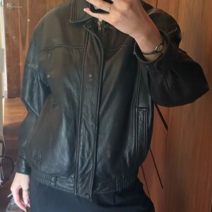 Danier Dark Leather Jacket for Women